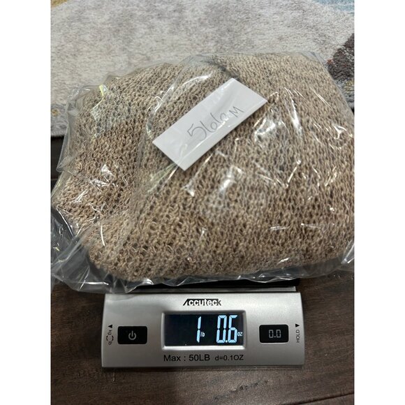 Coldwater Creek Lightweight Beige Open Knit Fringe Cardigan Wrap - Picture 10 of 10